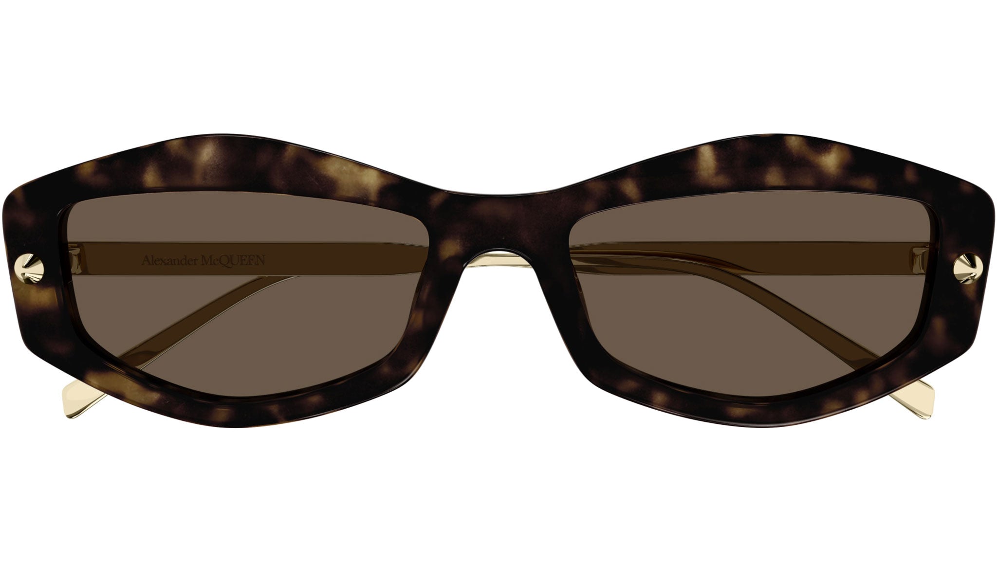 Occhiali da sole ALEXANDER MCQUEEN AM0482S Shiny dark havana