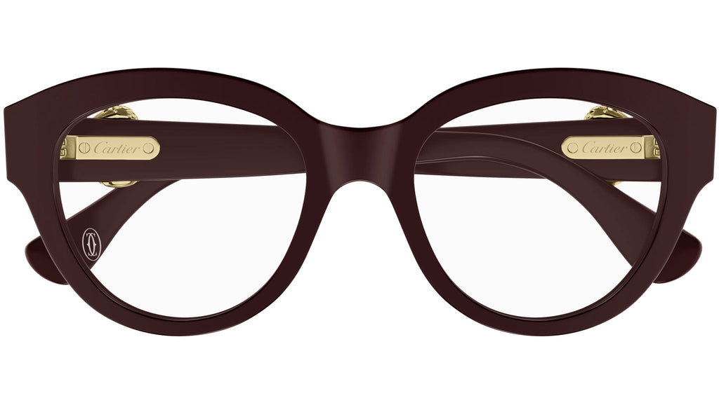 Occhiali da vista CARTIER CT0567O Shiny solid dark wine red