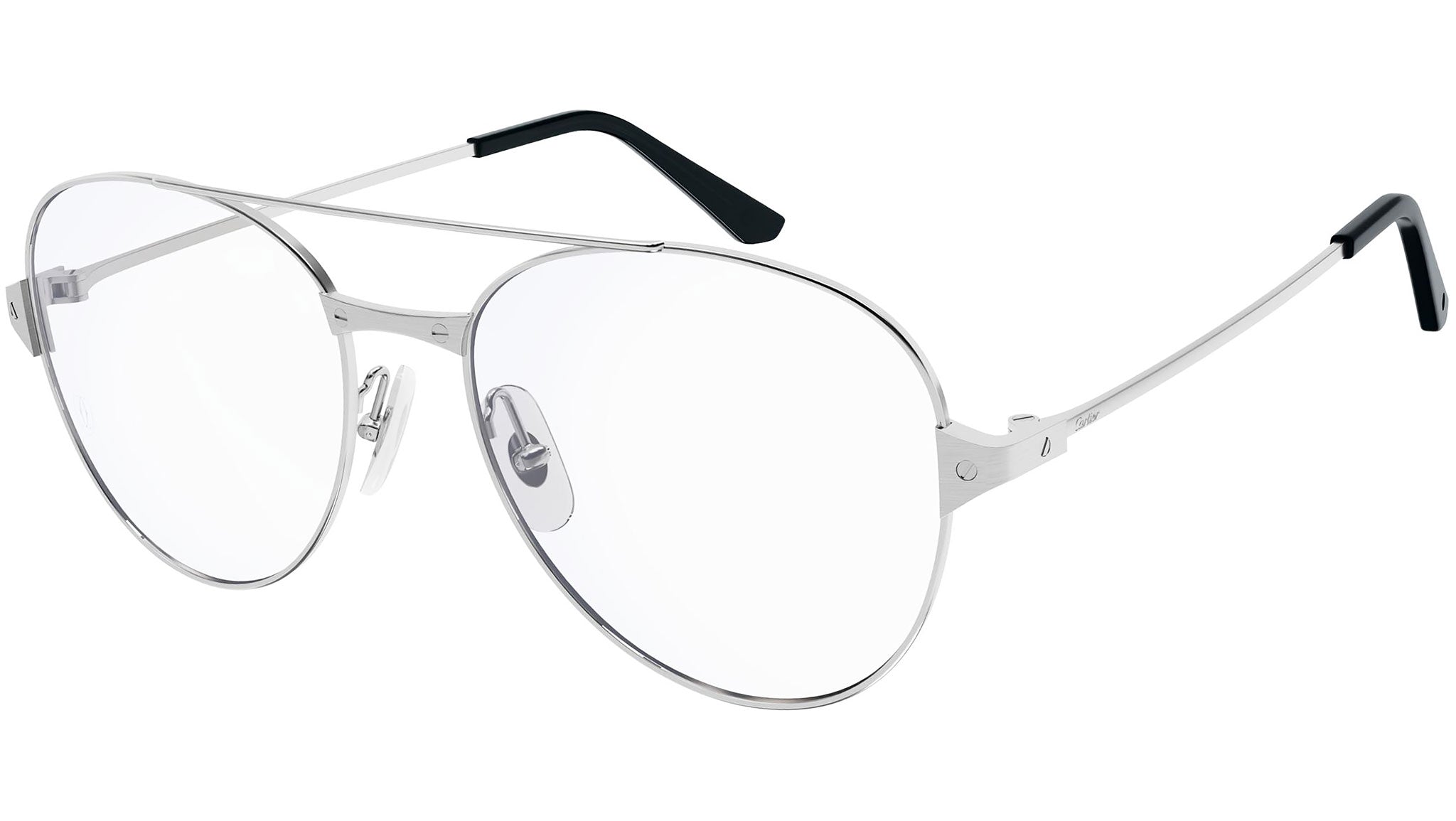 Occhiali da vista CARTIER CT0307O Smooth and brushed platinum finish