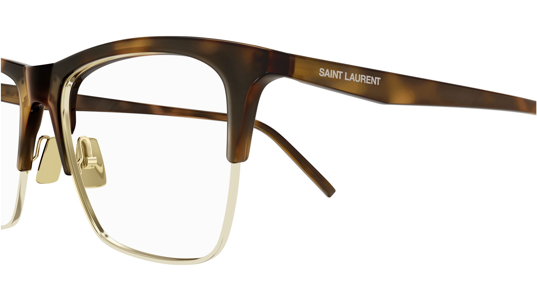 Occhiali da vista SAINT LAURENT SL786 Shiny medium havana shiny light gold metal rim
