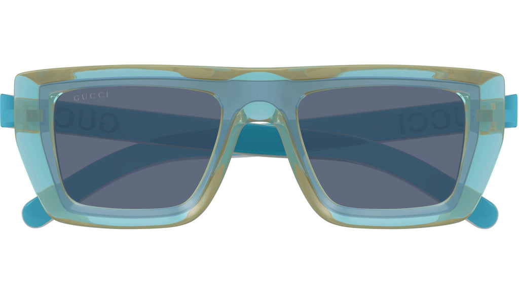 Occhiali da sole GUCCI GG1723S Front: shiny transparent neon light blue - front edge allover: shiny transparent mandarin