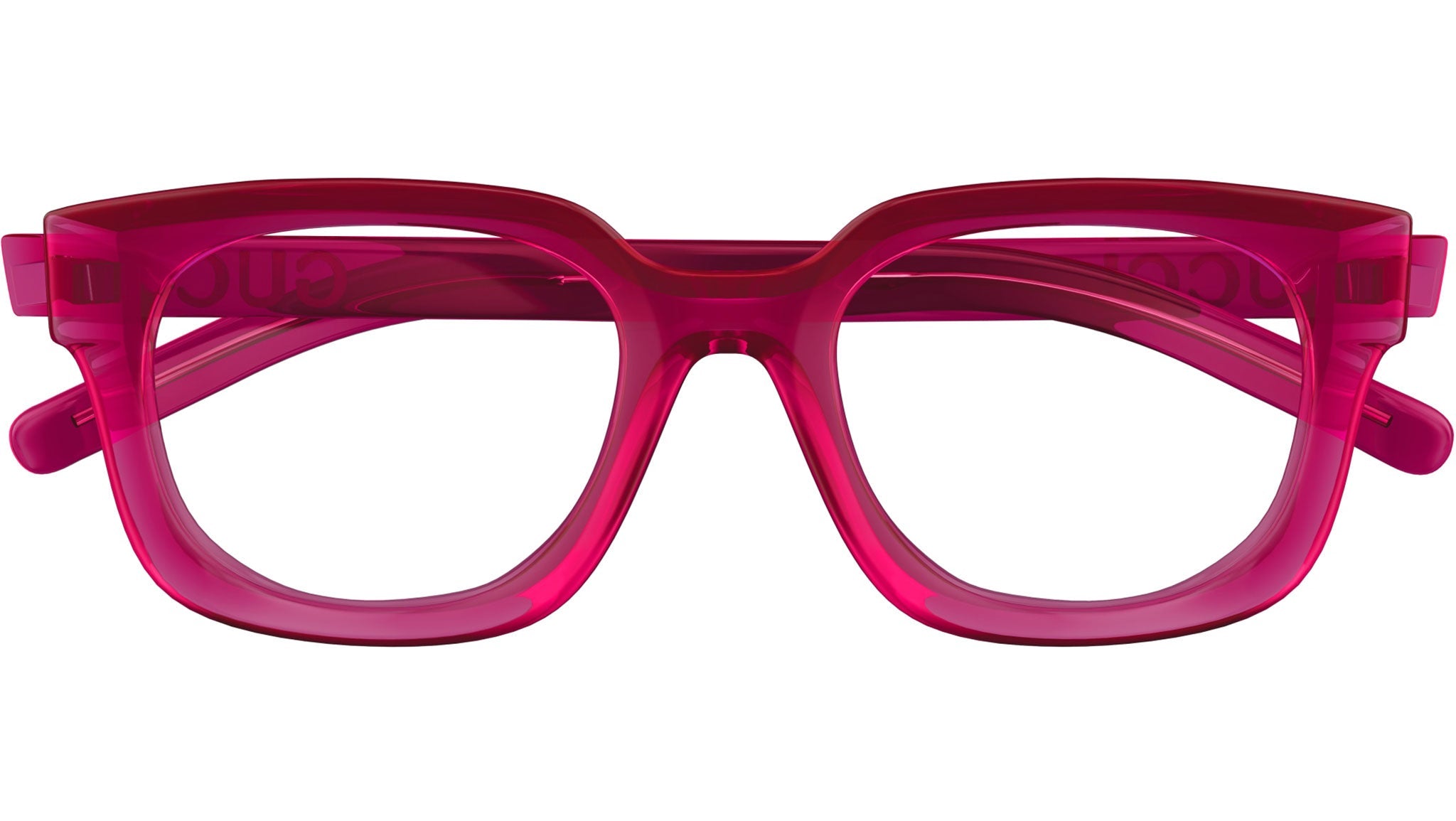 Occhiali da vista GUCCI GG1721O Front: shiny transparent dark cyclamen - front edge all over shiny transparent pink
