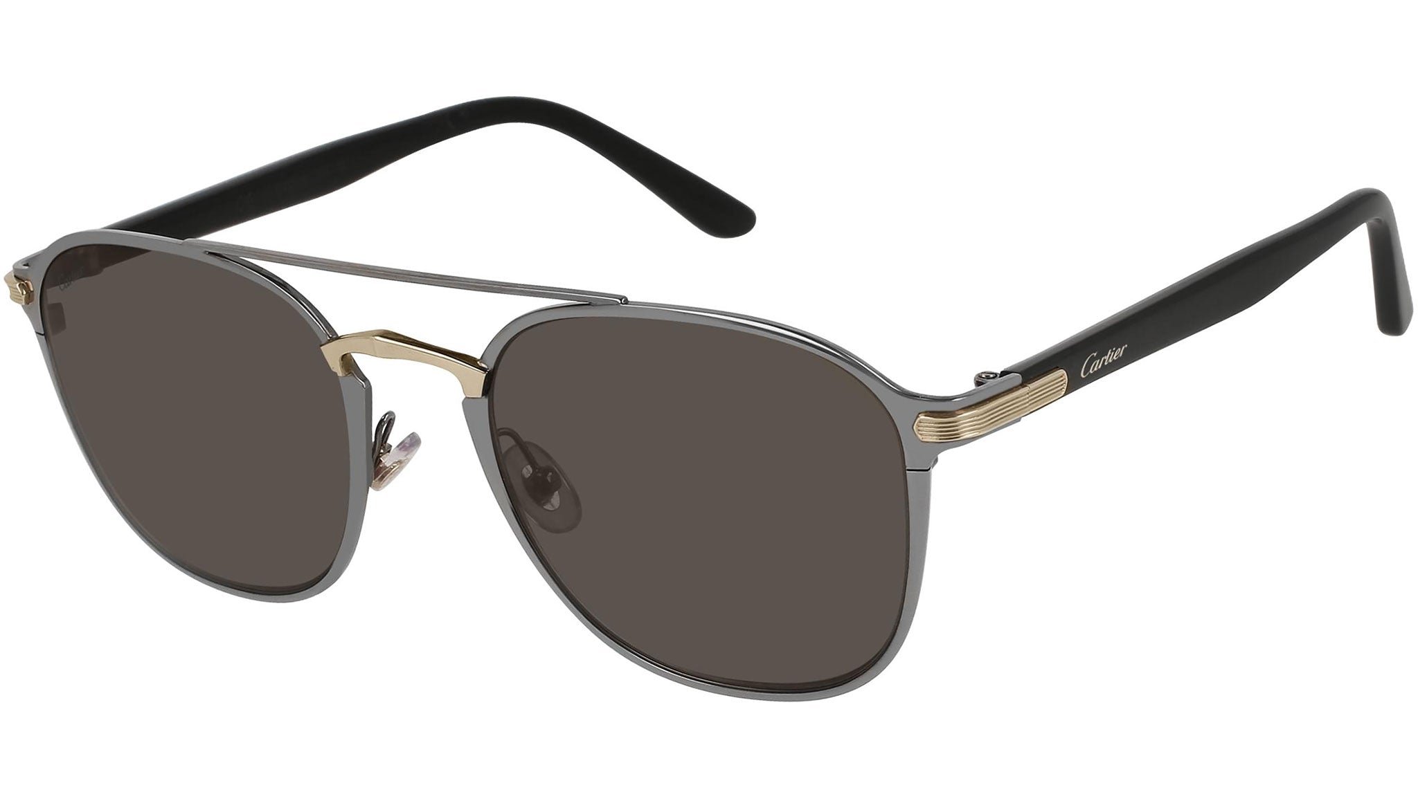 Occhiali da sole CARTIER CT0012S Shiny black gold shiny or pale