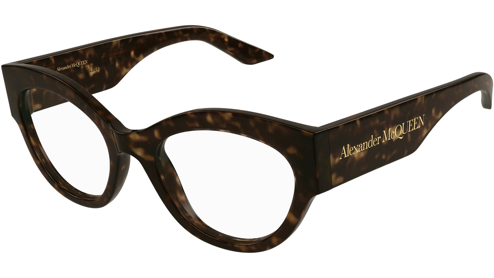 Occhiali da vista ALEXANDER MCQUEEN AM0435O Shiny dark havana
