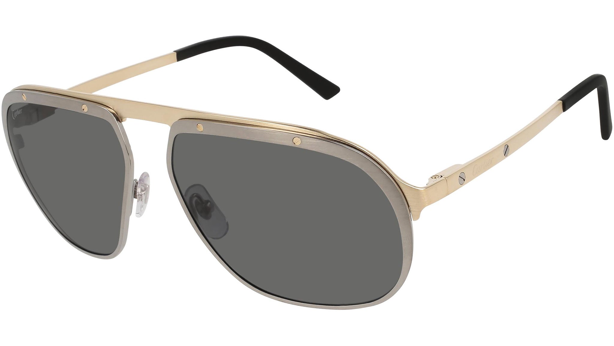 Occhiali da sole CARTIER CT0035S Satinee ruthenium shiny or champagne