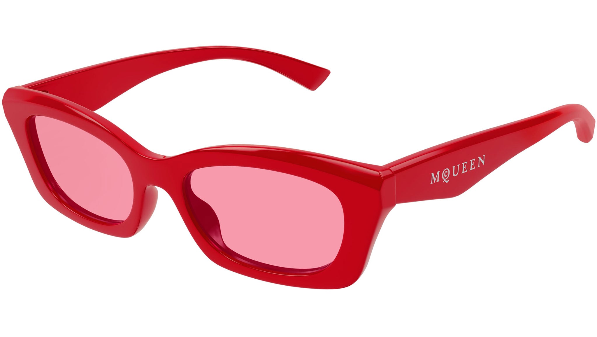 Occhiali da sole ALEXANDER MCQUEEN AM0474S Shiny solid red