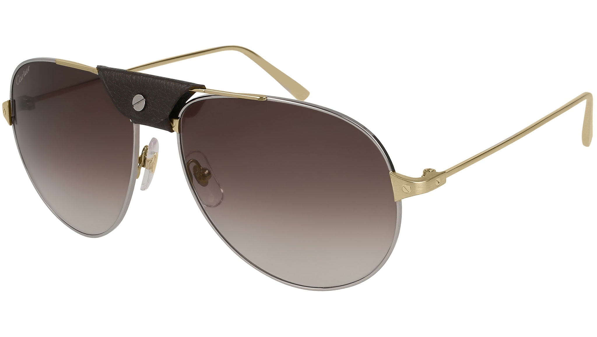 Occhiali da sole CARTIER CT0038S Shiny ruthenium brown
