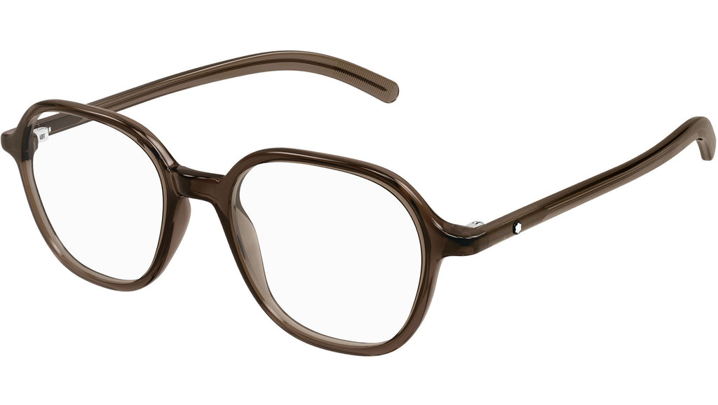 Occhiali da vista MONTBLANC MB0387O Shiny transparent brown