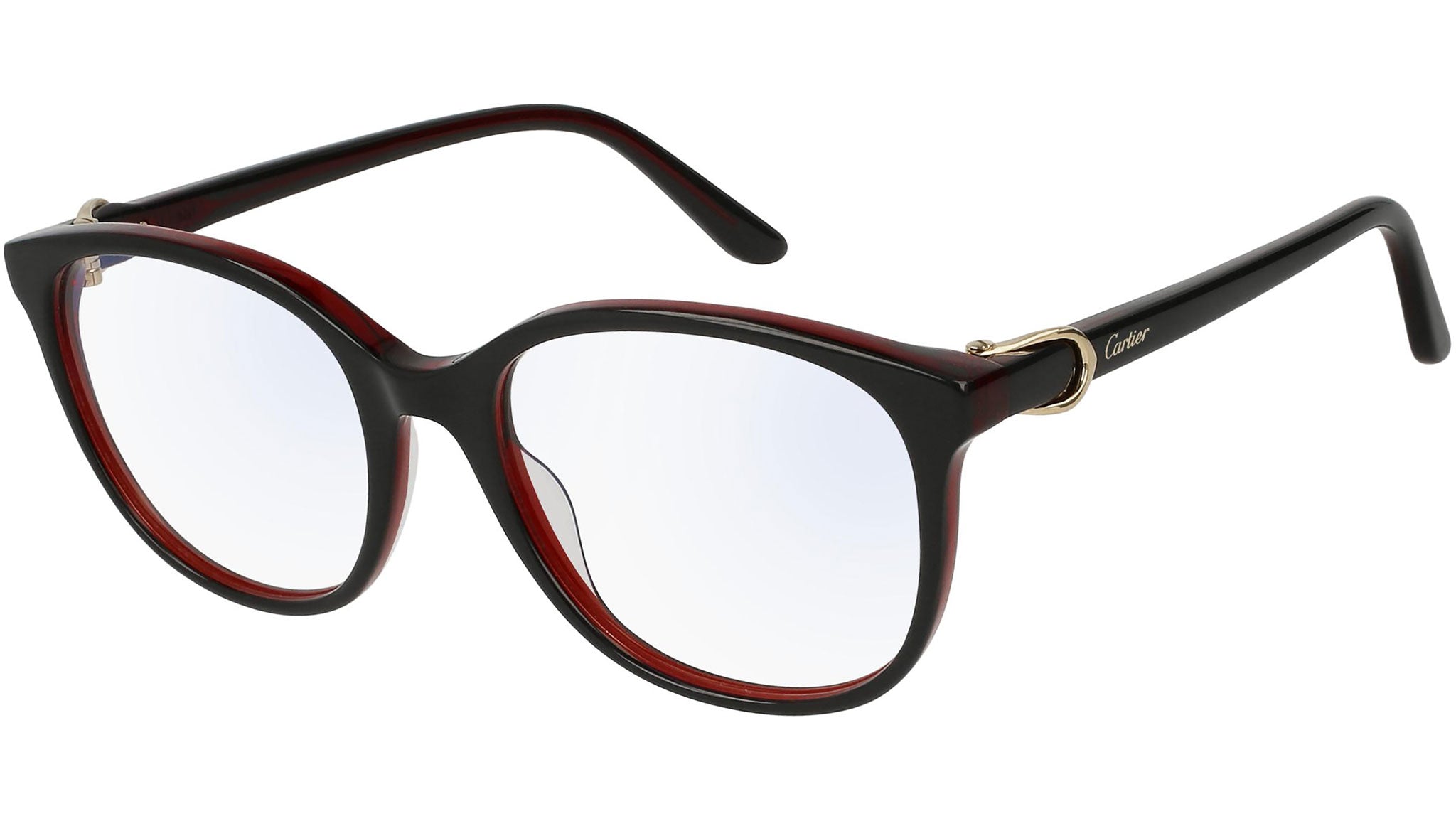 Occhiali da vista CARTIER CT0007O Shiny bilayer black red