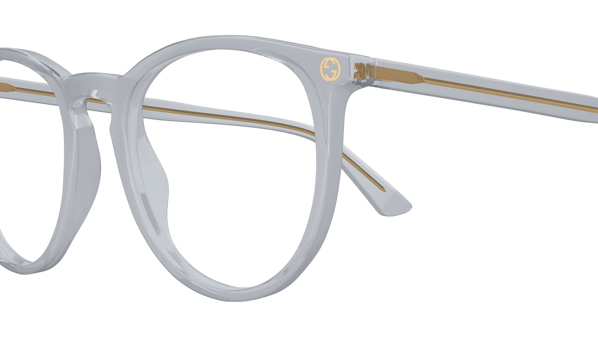Occhiali da vista GUCCI Shiny light milky light grey