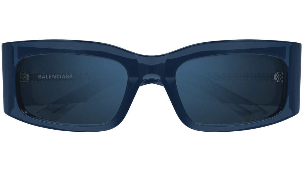 Occhiali da sole BALENCIAGA BB0328S Shiny dark transparent cobalt blue