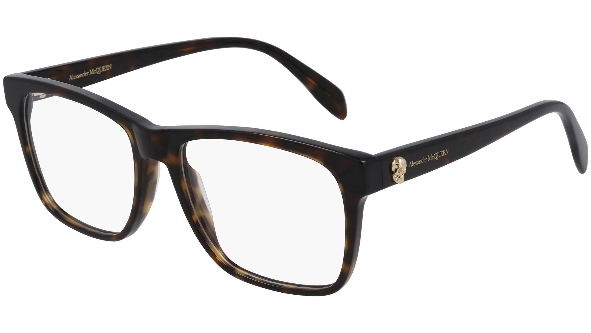 Occhiali da vista ALEXANDER MCQUEEN AM0282O Shiny dark havana