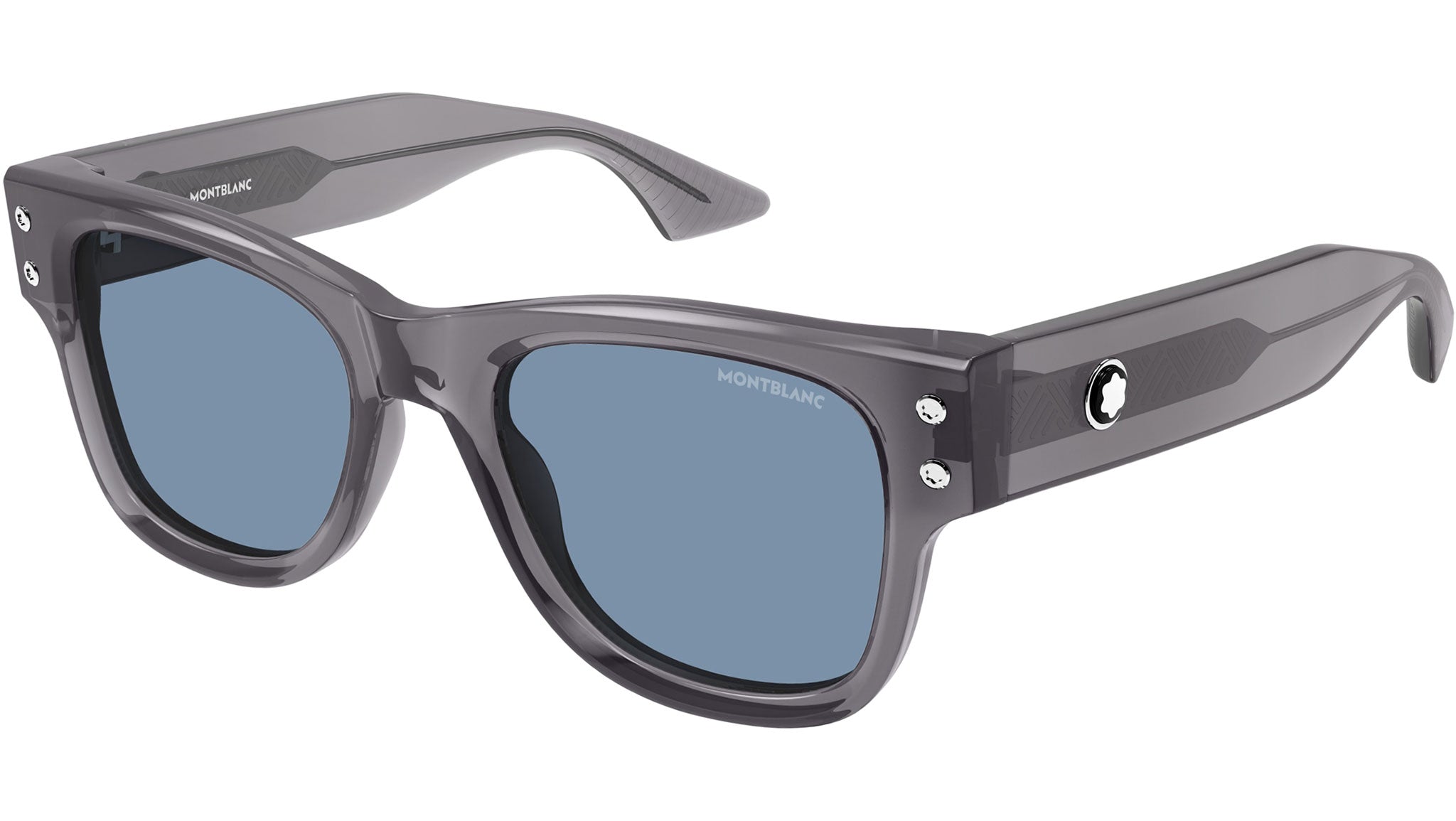 Occhiali da sole MONTBLANC MB0381S Shiny transparent grey