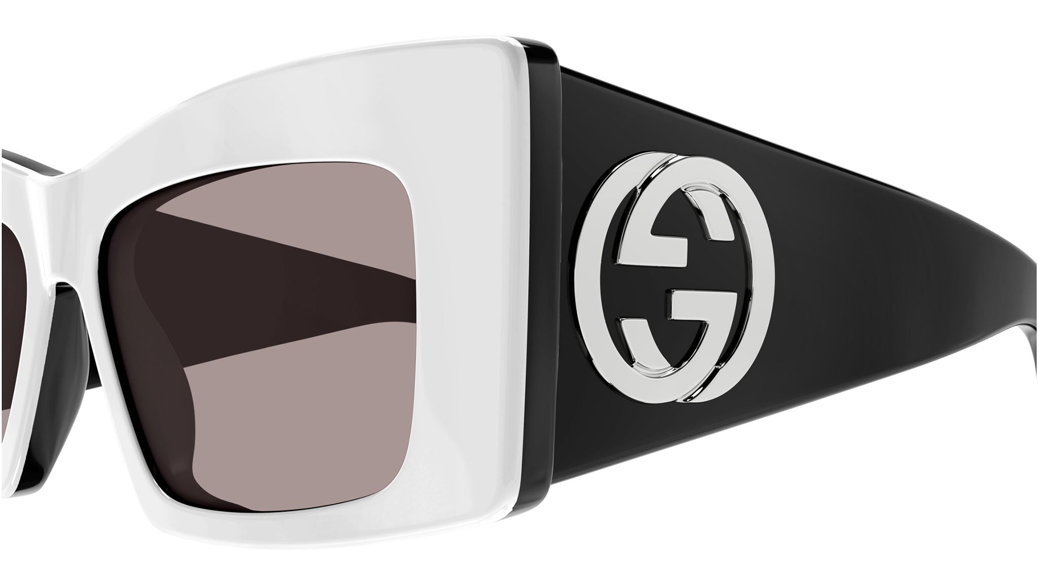 Occhiali da sole GUCCI GG1842S Shiny bilayer white + black