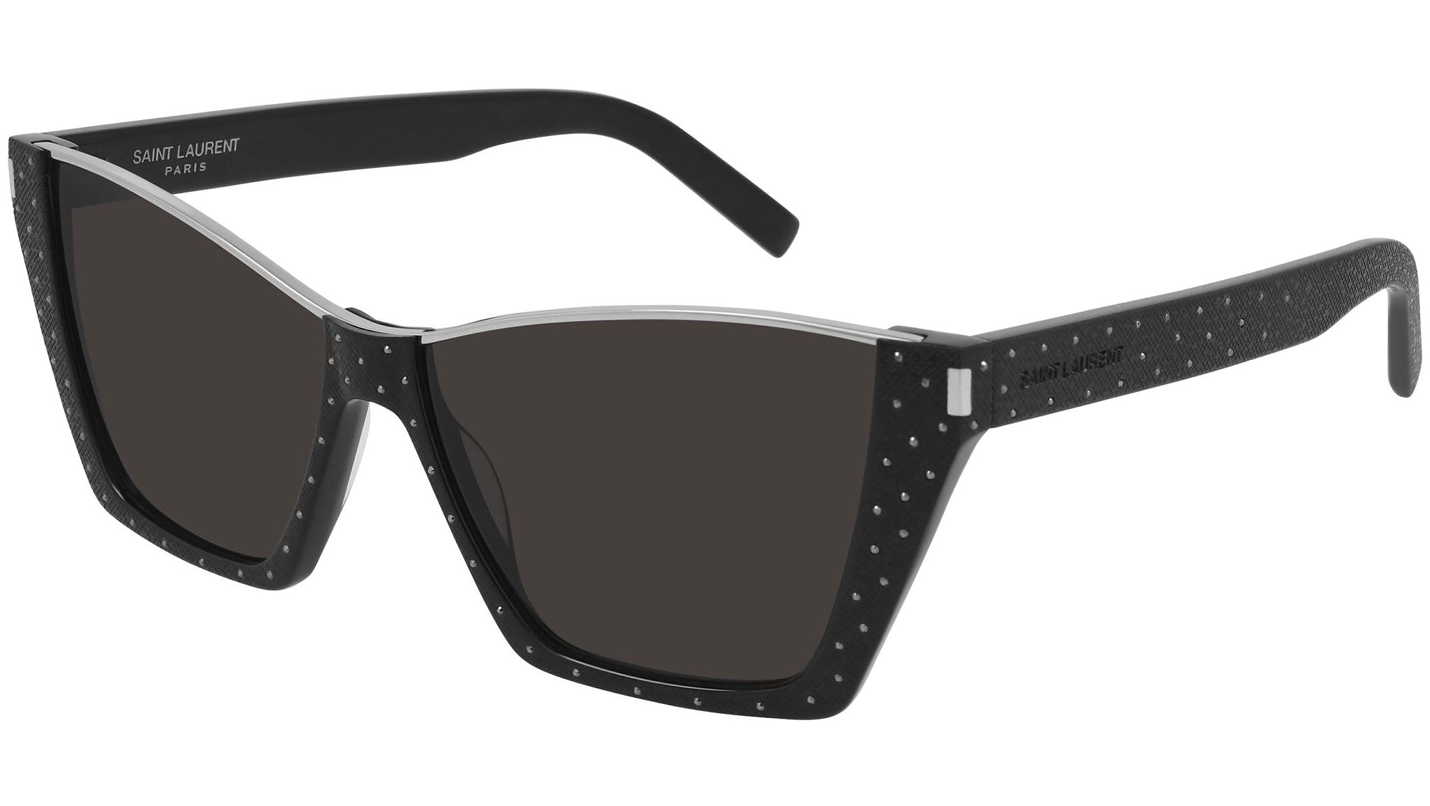 Occhiali da sole SAINT LAURENT SL369 Shiny black + jet hematite strass