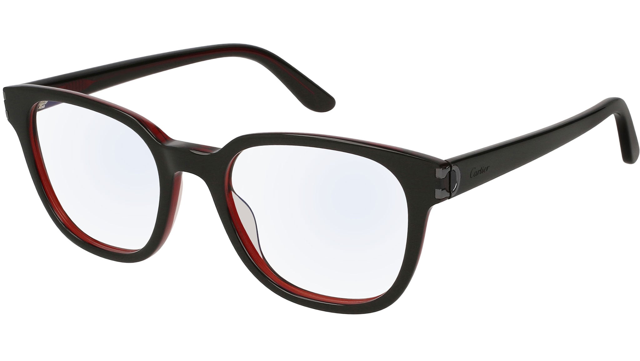 Occhiali da vista CARTIER CT0006O Shiny bilayer black red