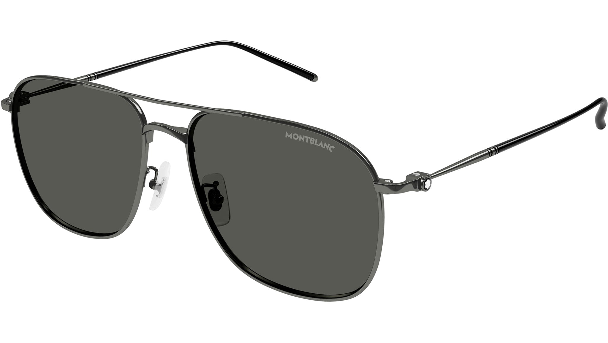 Occhiali da sole MONTBLANC MB0417SA Shiny dark ruthenium