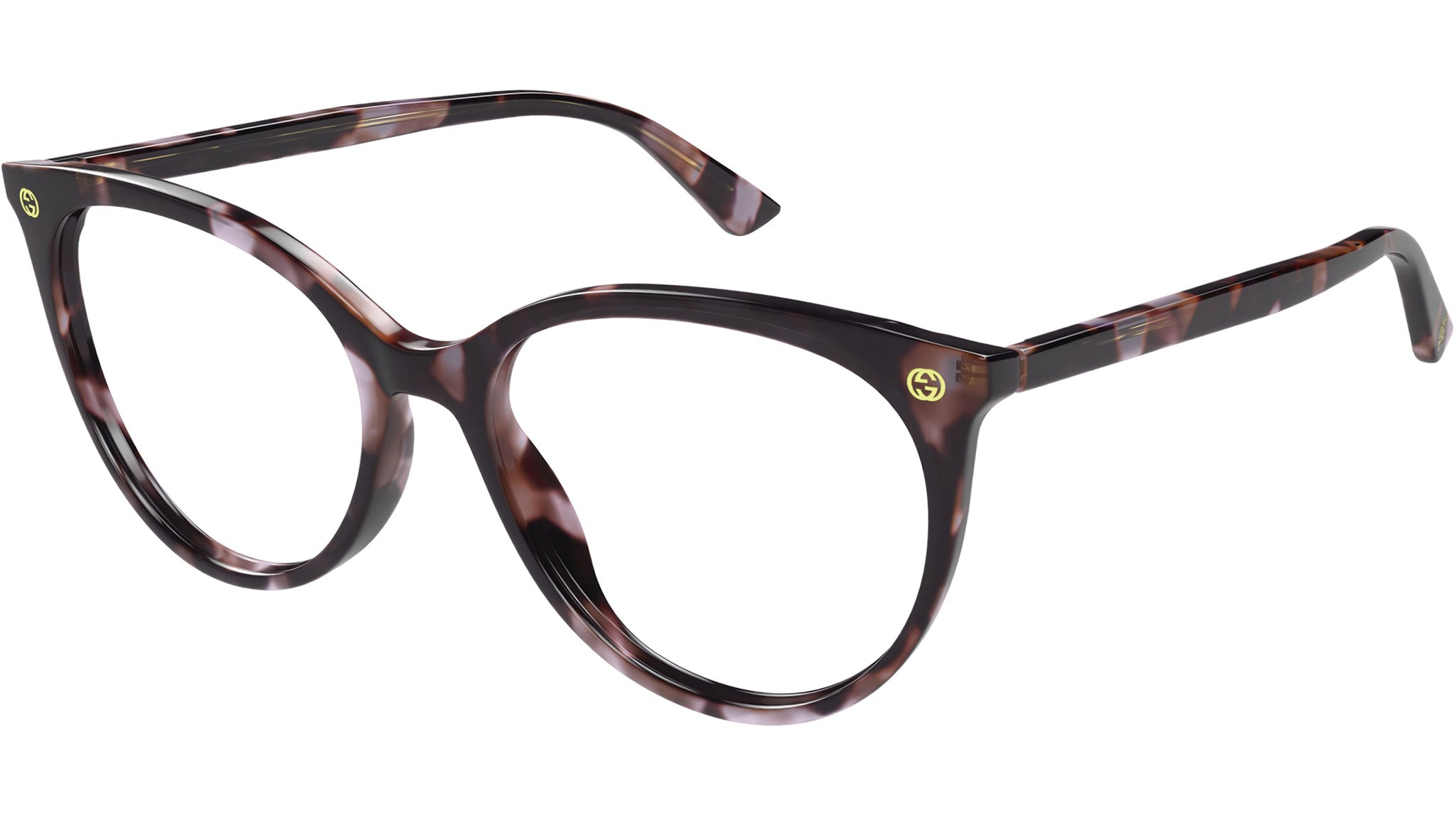 Occhiali da vista GUCCI GG0093O Shiny melange red, liliac and brown havana