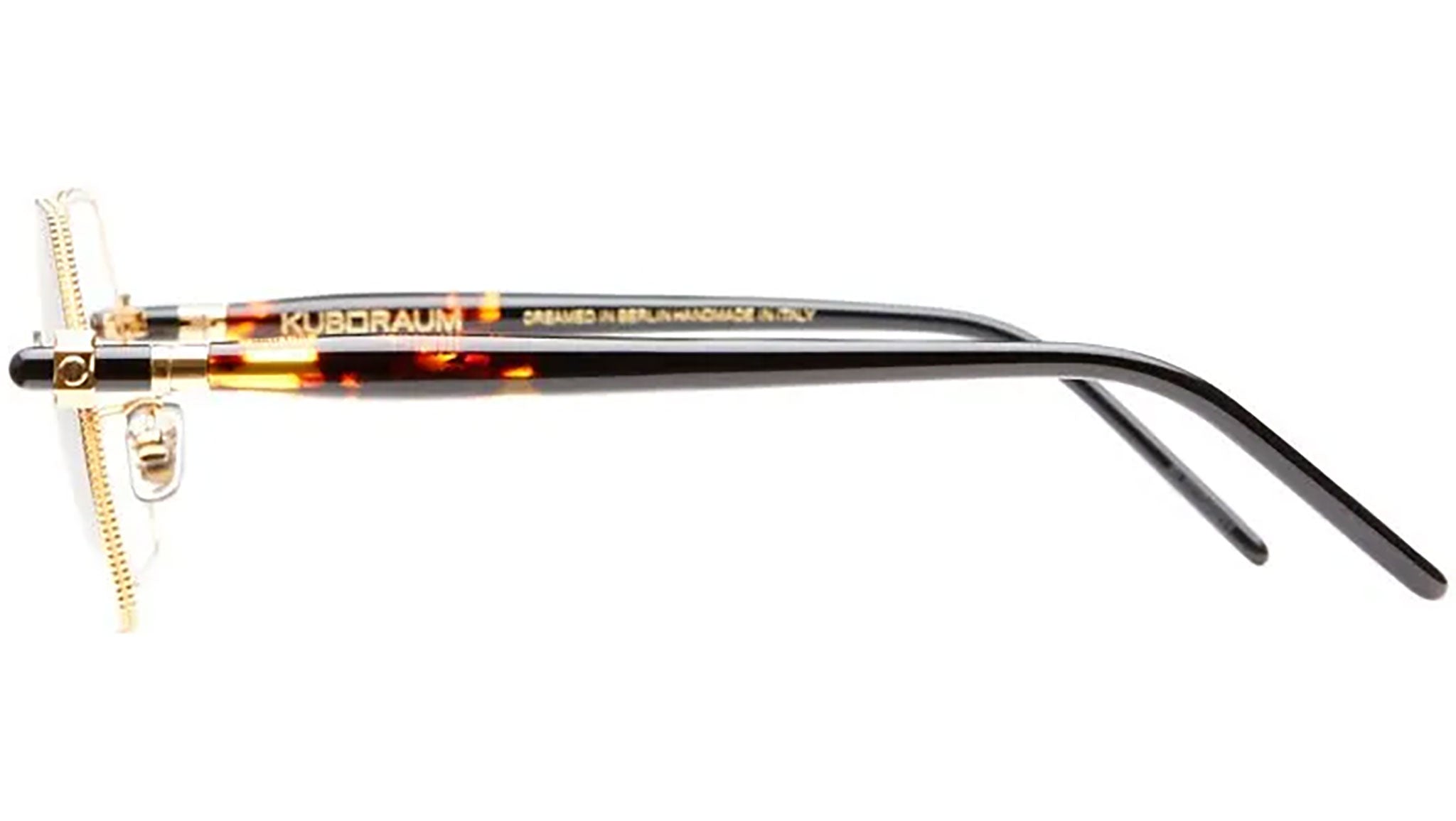 Occhiali da vista KUBORAUM P70 Gold dark havana black shine