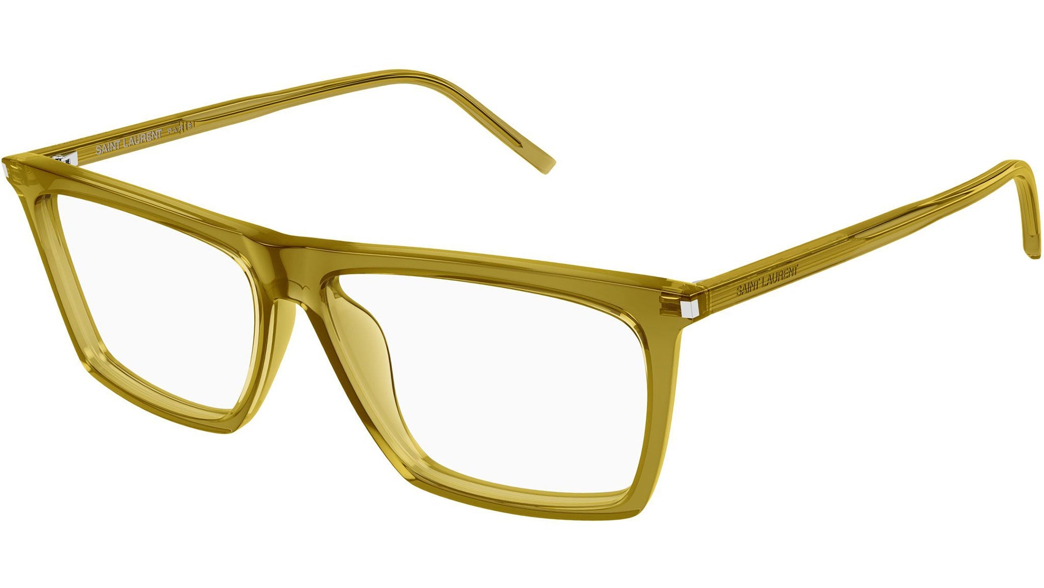 Occhiali da vista SAINT LAURENT Shiny transparent olive