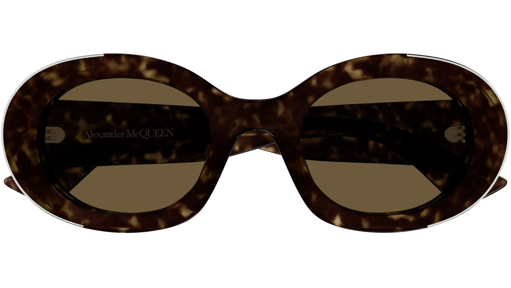 Occhiali da sole ALEXANDER MCQUEEN AM0445S Shiny dark havana