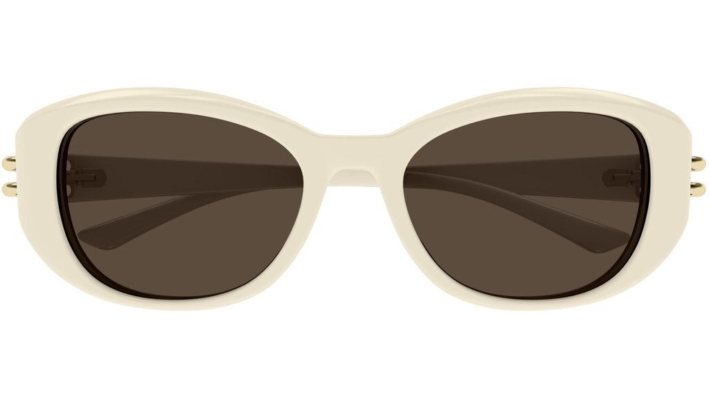 Occhiali da sole ALEXANDER MCQUEEN AM0470SA Shiny solid ivory