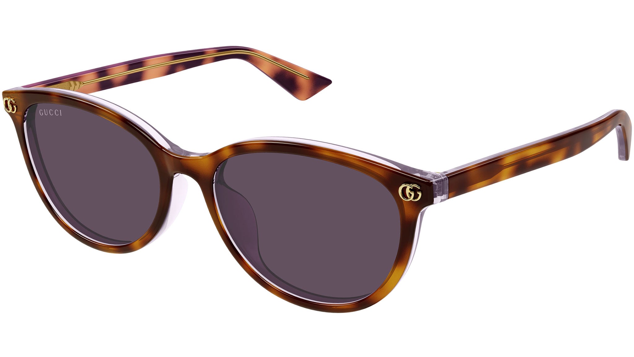 Occhiali da sole GUCCI GG1818SK Shiny bilayer medium havana + milky light mauve