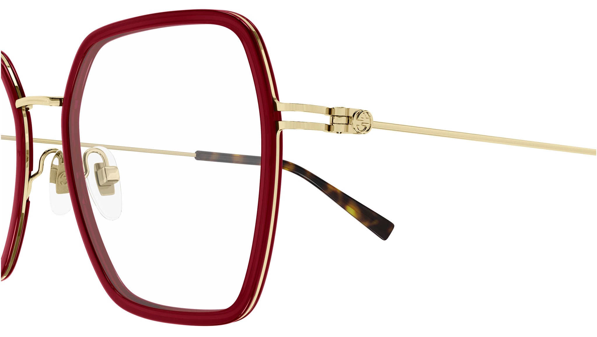 Occhiali da vista GUCCI GG1850O Shiny transparent burgundy
