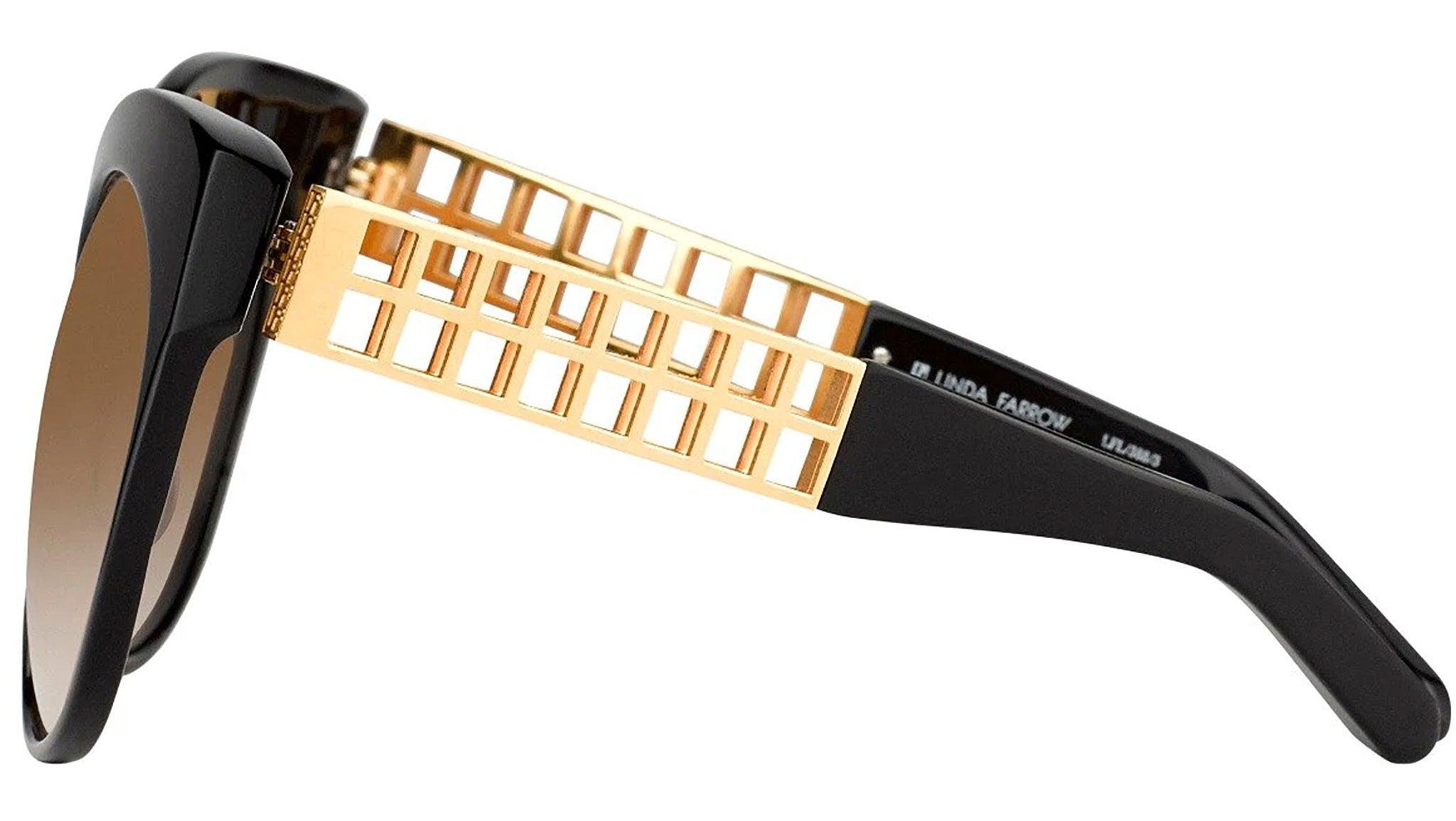 Occhiali LINDA FARROW 388 Black yellow gold