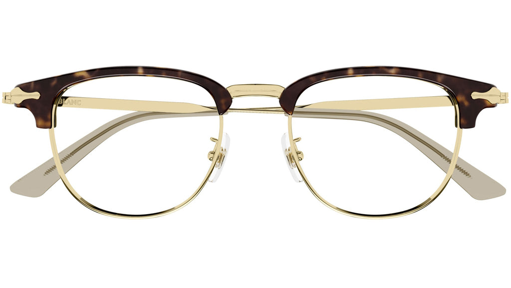 Occhiali da vista MONTBLANC MB0364O Shiny endura gold, shiny dark havana ciliar