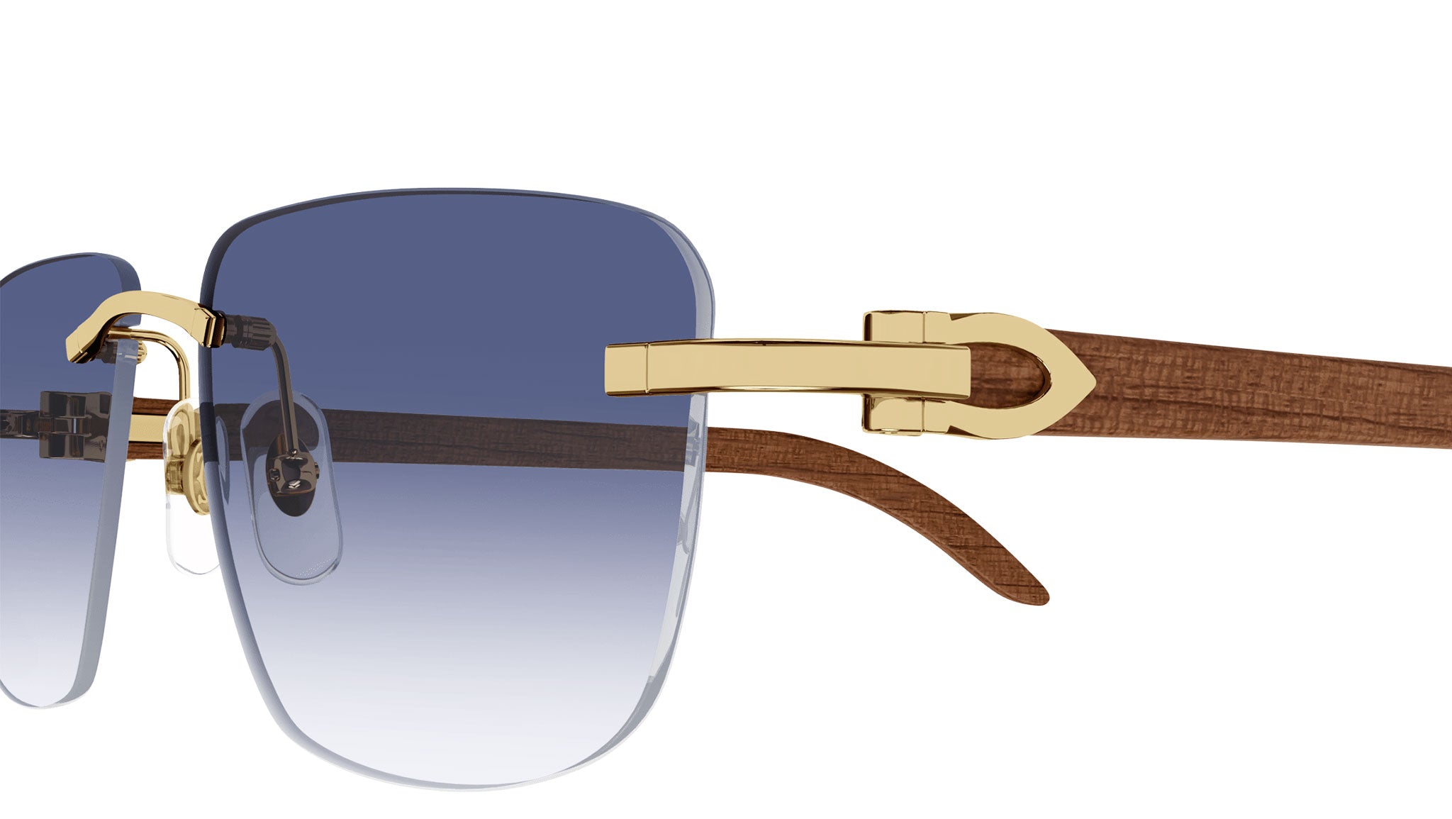 Occhiali da sole CARTIER CT0040RS Smooth golden finish