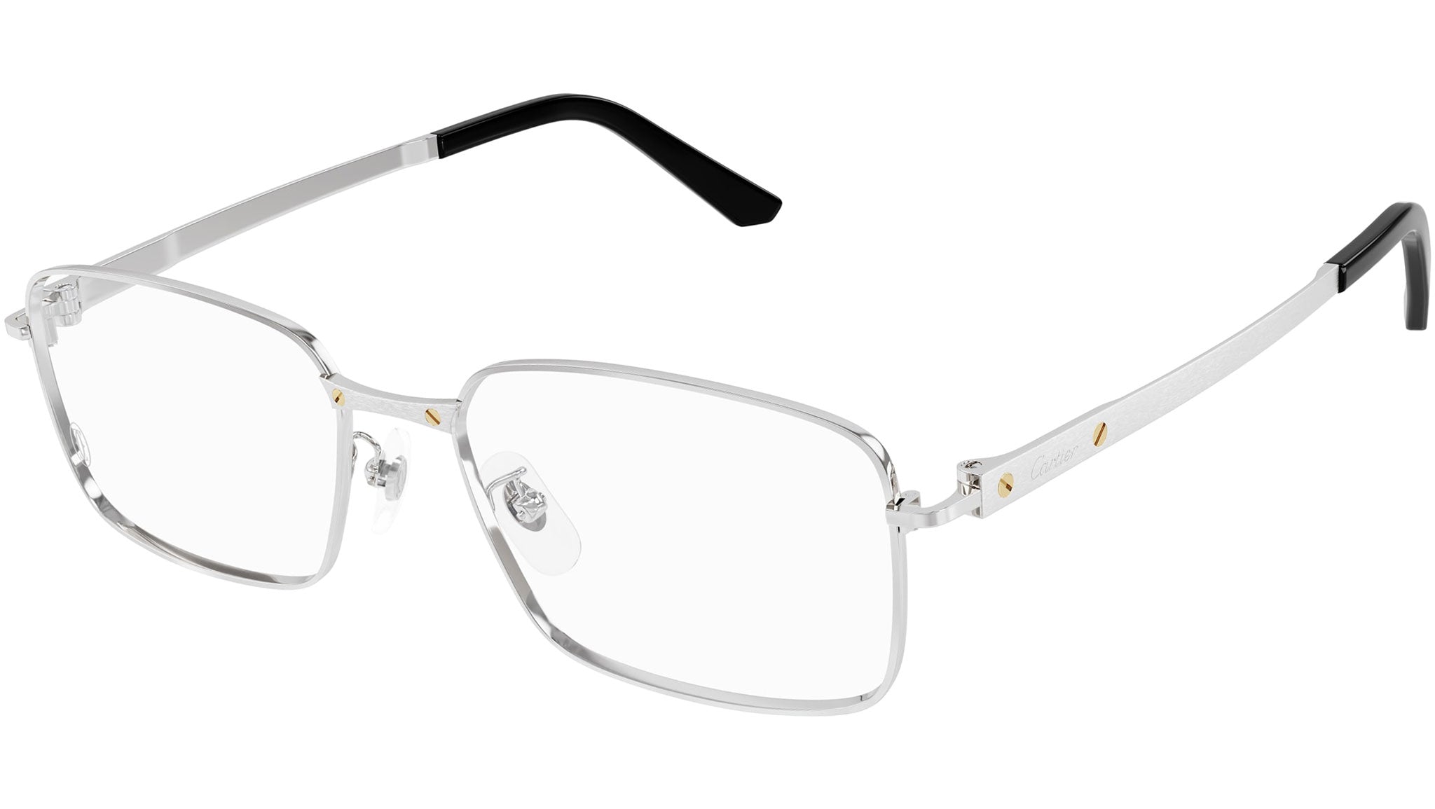 Occhiali da vista CARTIER CT0555OA Smooth and brushed platinum finish