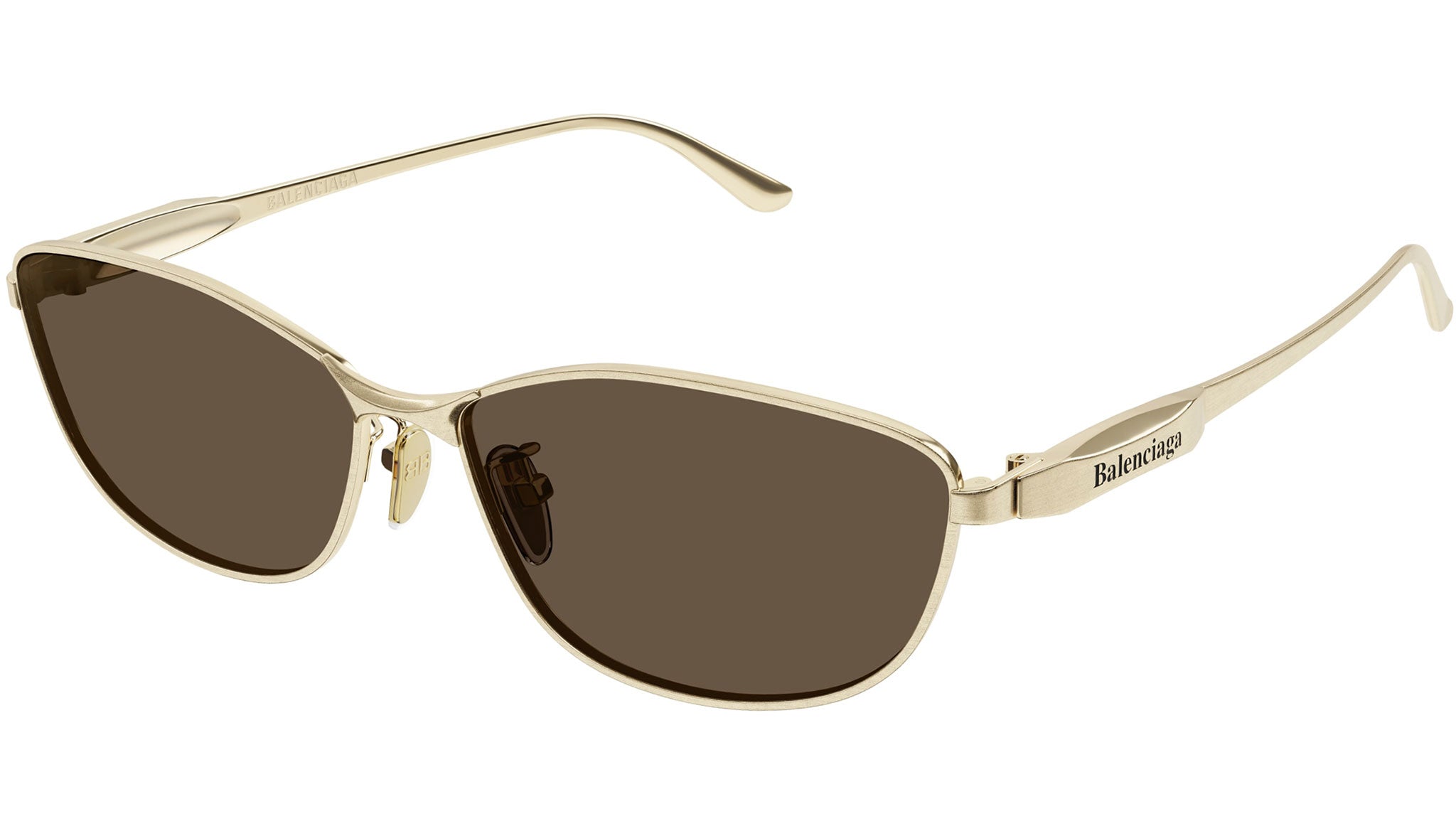 Occhiali da sole BALENCIAGA BB0357SA Shiny horizontal brushed light gold