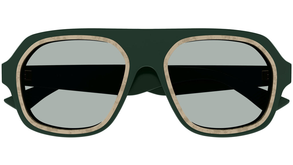 Occhiali da sole BOTTEGA VENETA BV1217S Shiny solid dark green