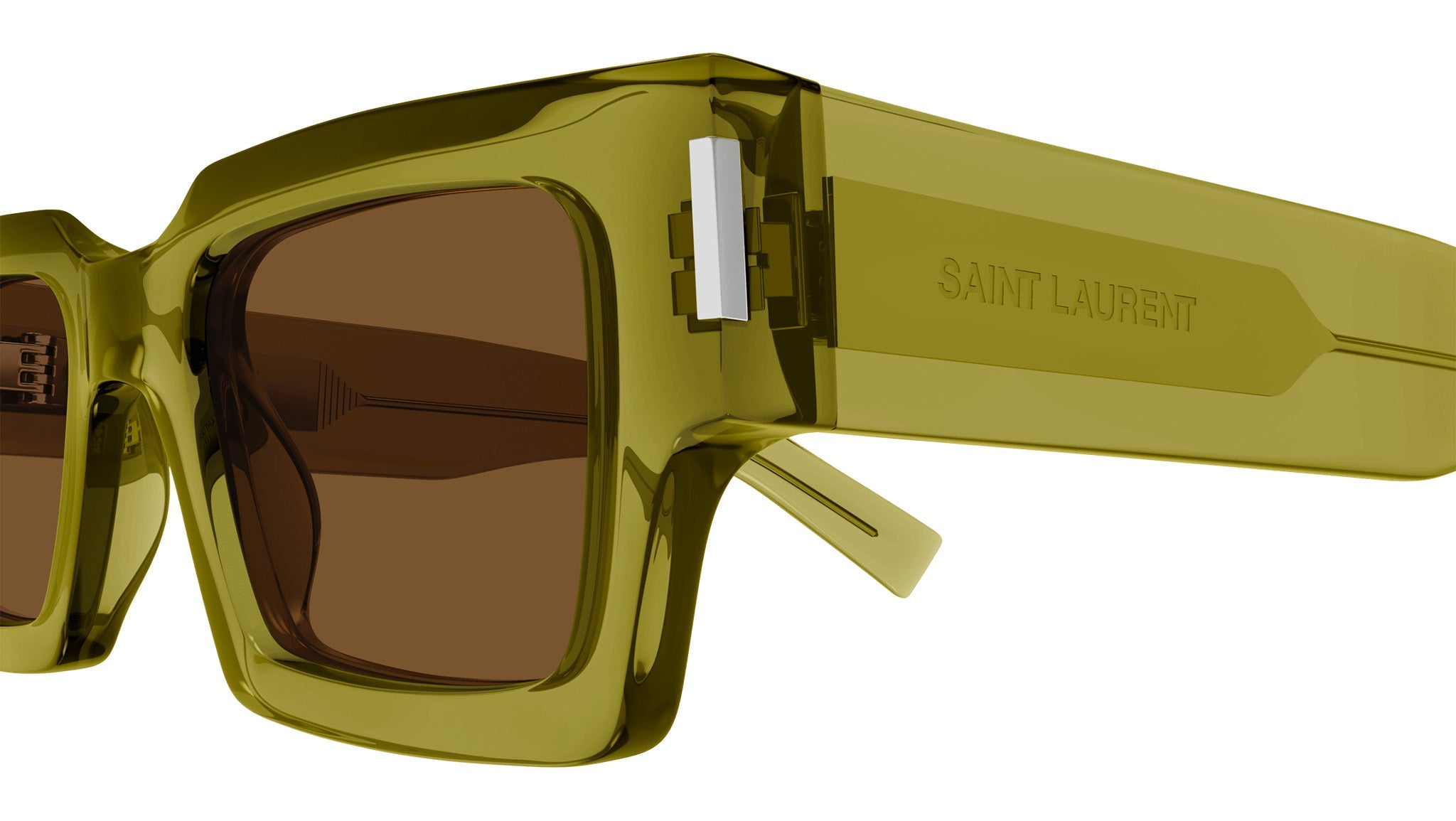 Occhiali da sole SAINT LAURENT SL572 Shiny transparent acid green