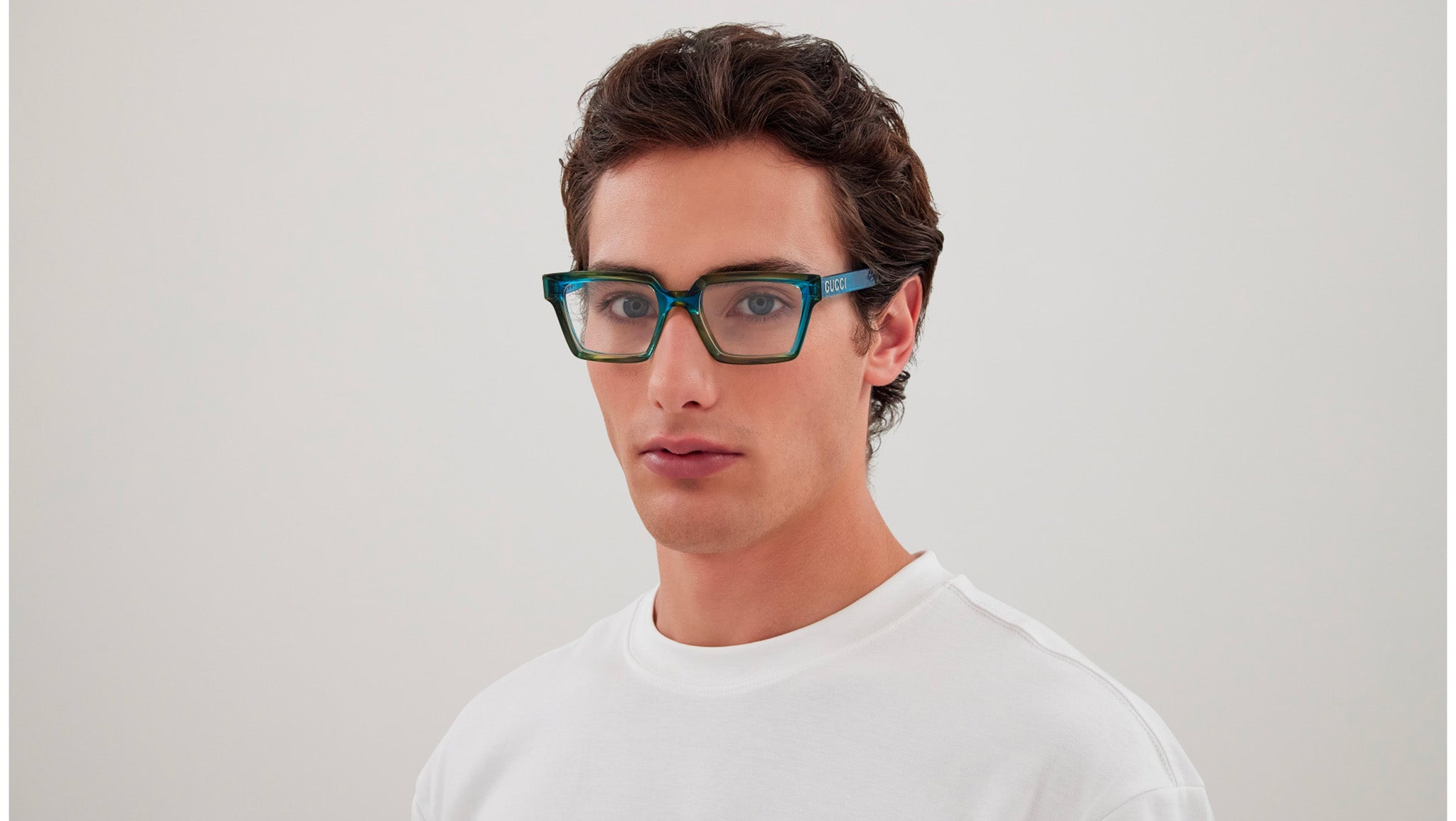 Occhiali da vista GUCCI GG1725O Shiny transparent neon light blue - shiny transparent mandarin