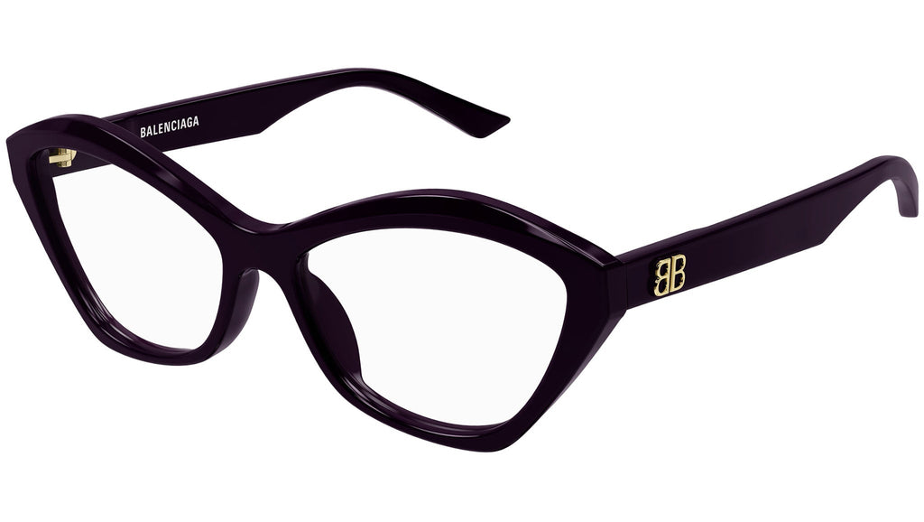 Occhiali da vista BALENCIAGA BB0341O Shiny solid dark purple