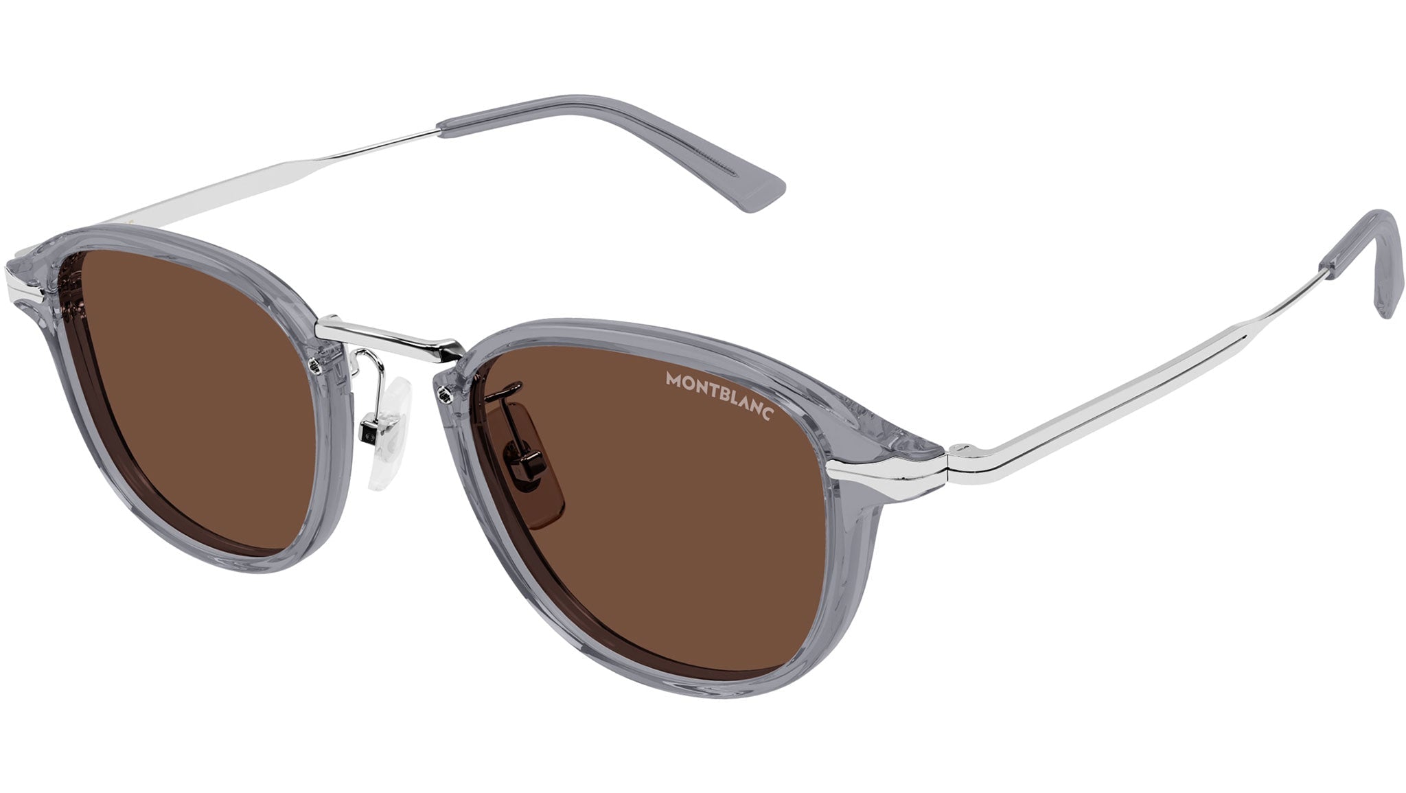 Occhiali da sole MONTBLANC MB0336S Shiny transparent grey