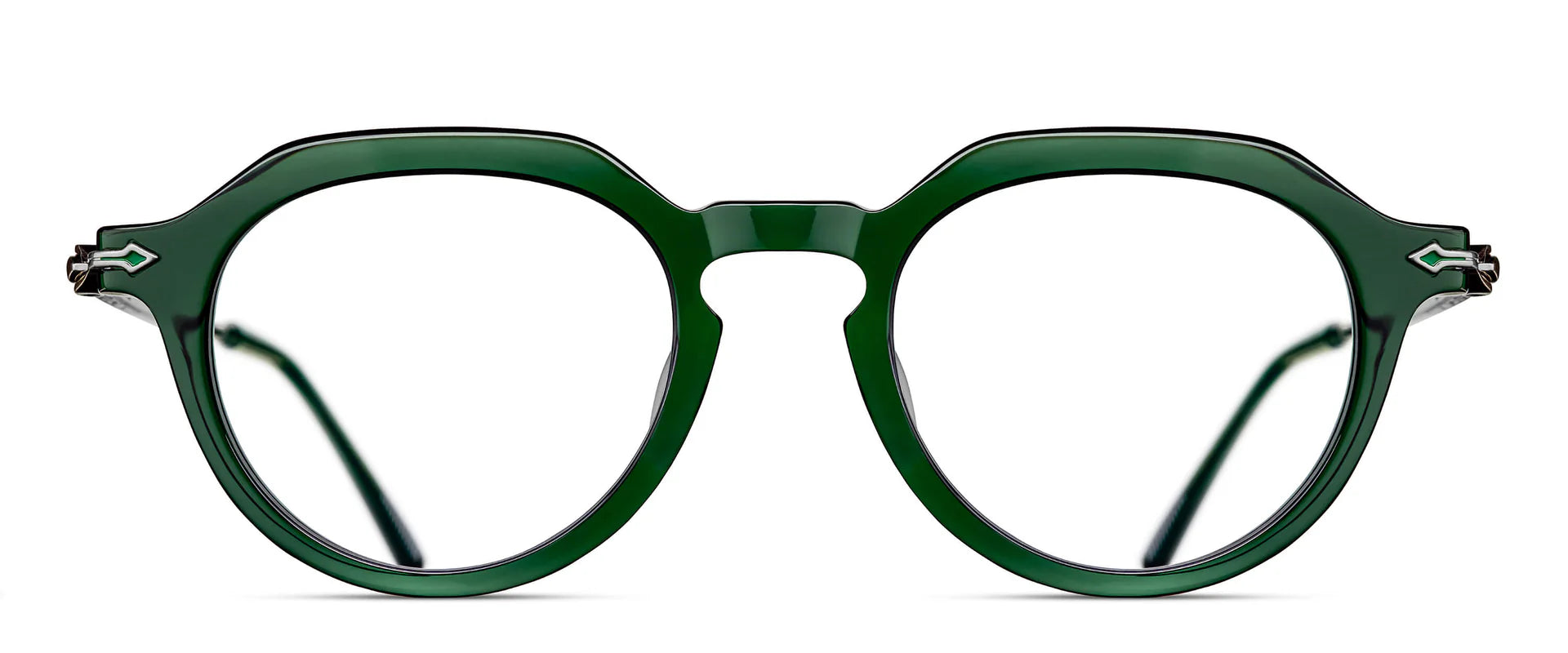 Occhiali da vista MATSUDA M2057 Bottle Green - Brushed Silver
