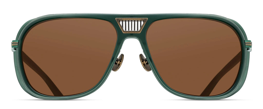 Occhiali da sole MATSUDA M3023-V2 ANTIQUE GOLD- MATTE BOTTLE GREEN