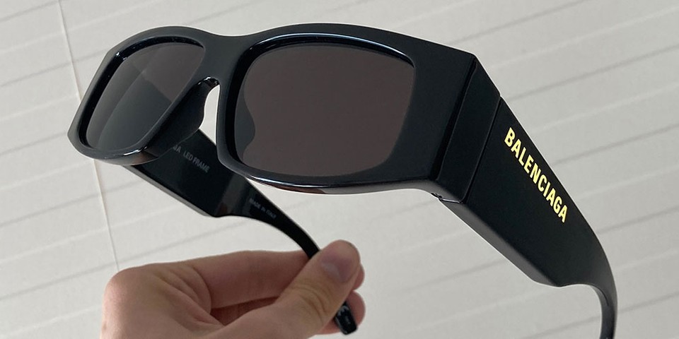 <strong>LED Frame: Balenciaga Luminous Logo Sunglasses</strong>